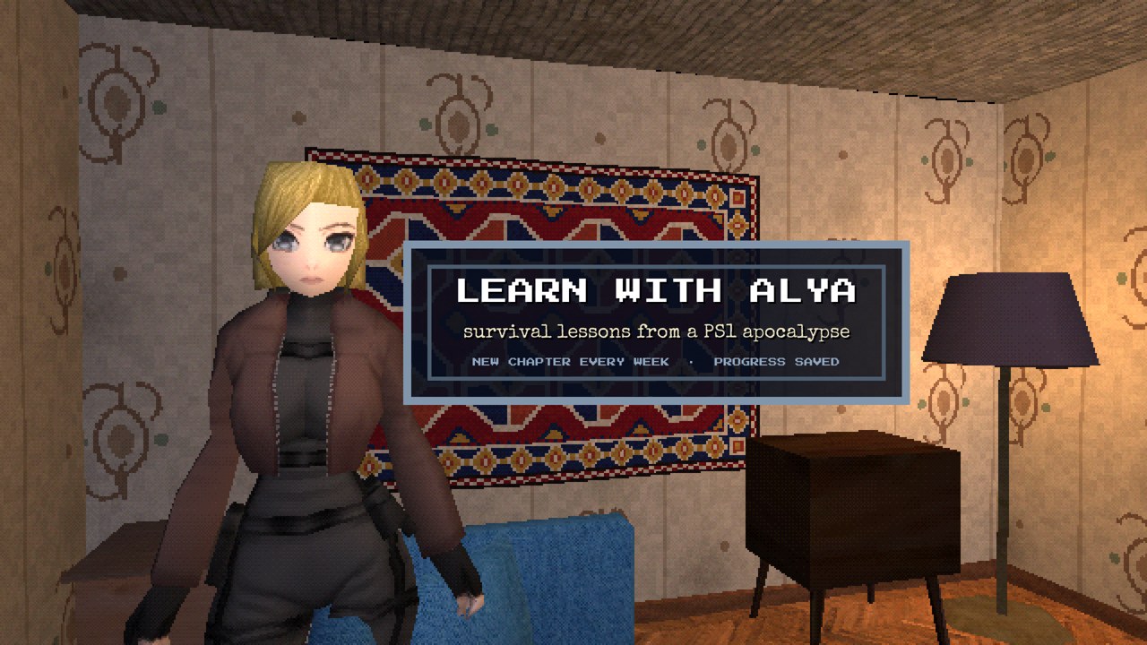 Alya in her Soviet safe room